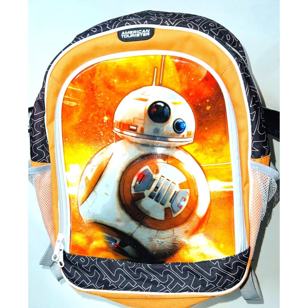 Star Wars Kids Backpack By American Tourister Orange & Black Adjustable Straps